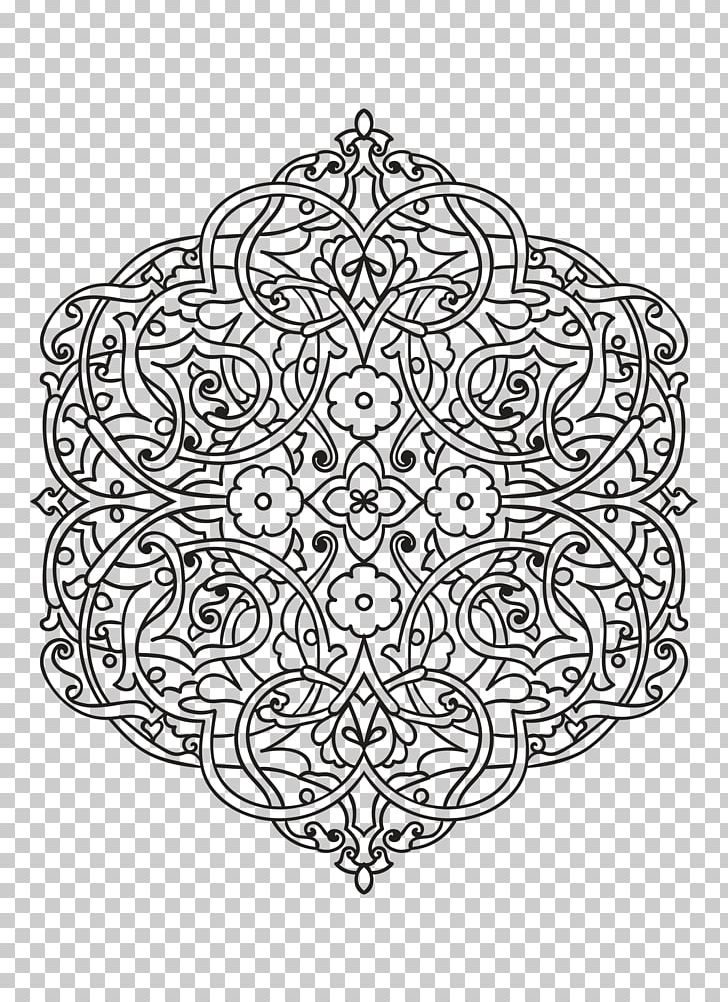 Motif Drawing Black And White Pattern PNG, Clipart, Area, Art, Black And White, Circle, Decorative Arts Free PNG Download