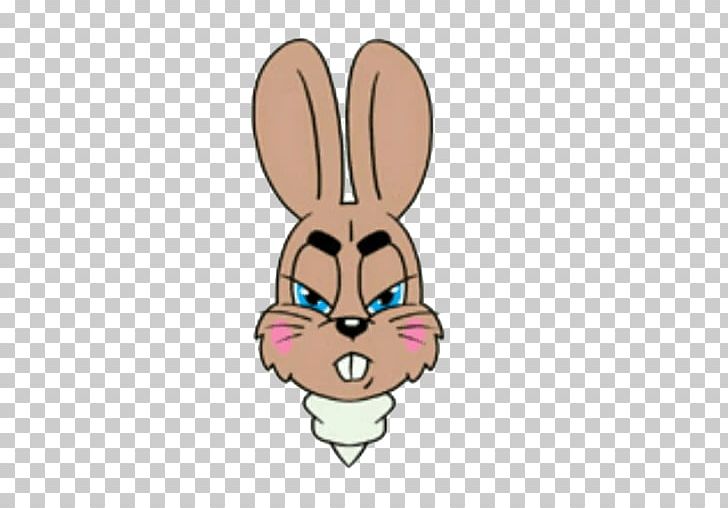 Rabbit Hare Sticker Telegram PNG, Clipart, Advertising, Animaatio, Animation, Ear, Easter Bunny Free PNG Download