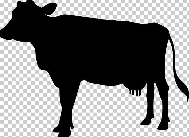 Cattle Silhouette PNG, Clipart, Animals, Black And White, Bos, Bull, Cattle Free PNG Download