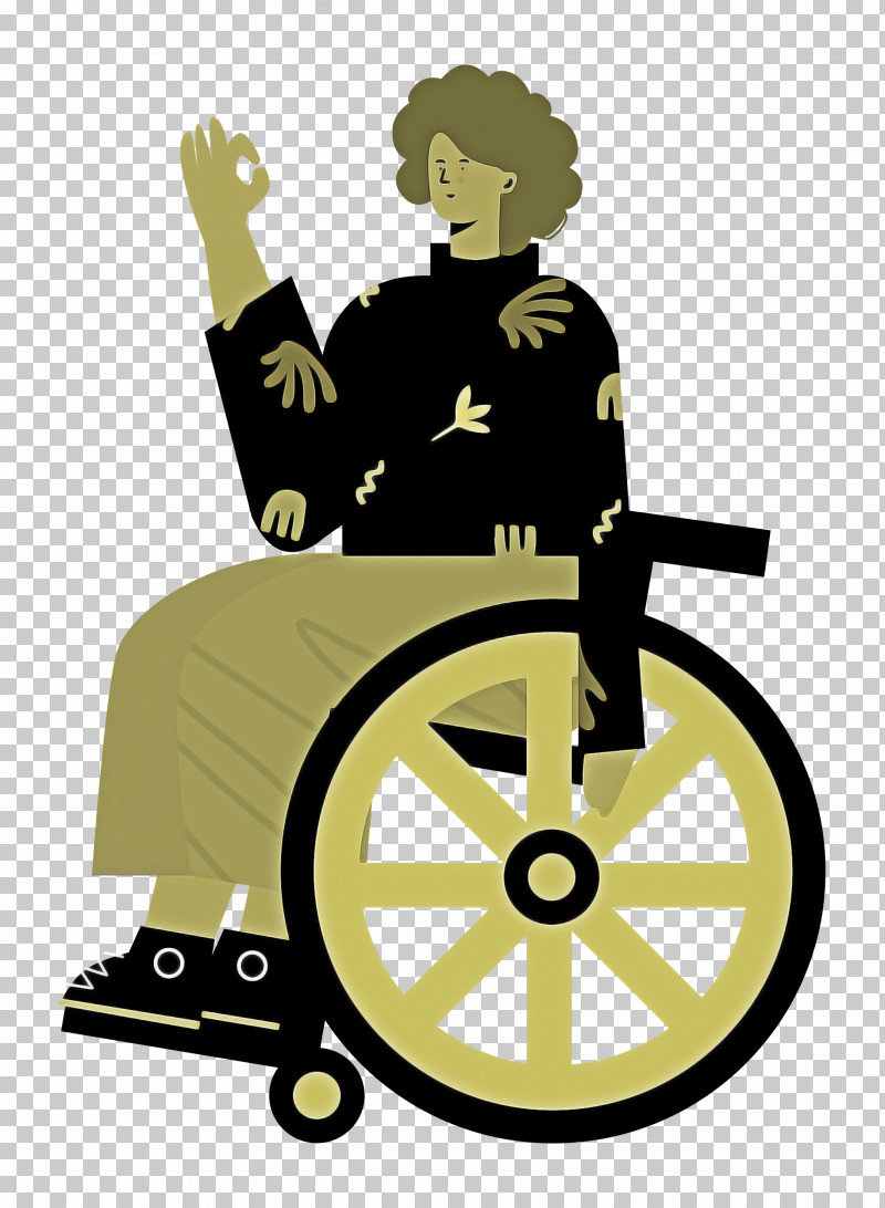Sitting On Wheelchair Woman Lady PNG, Clipart, Cartoon, Chair, Disability, Drawing, Lady Free PNG Download