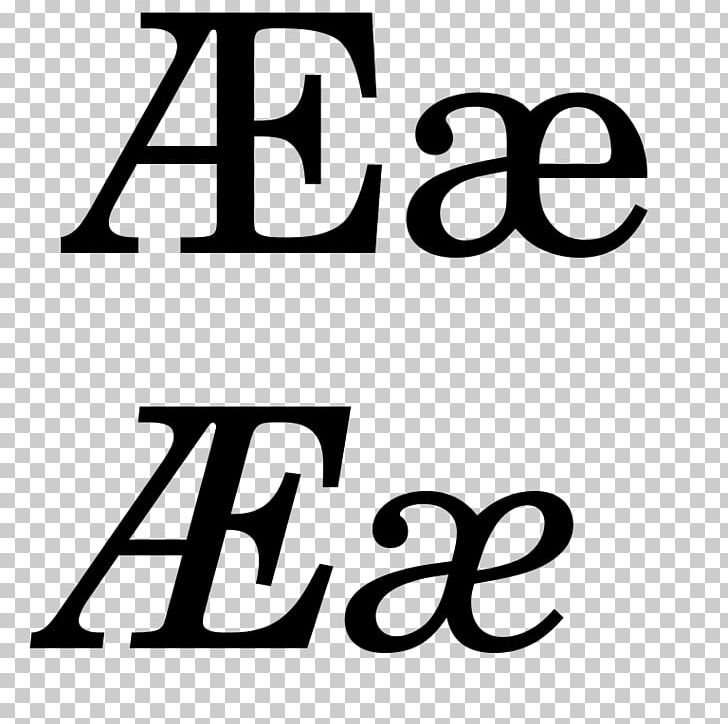 Æ Letter Alphabet Typographic Ligature PNG, Clipart, Alphabet, Area, Black, Black And White, Brand Free PNG Download