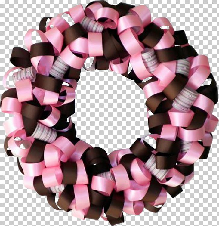 Wreath Pink Brown Ribbon Flower PNG, Clipart, Annulus, Blue, Brown Ribbon, Christmas, Colored Free PNG Download