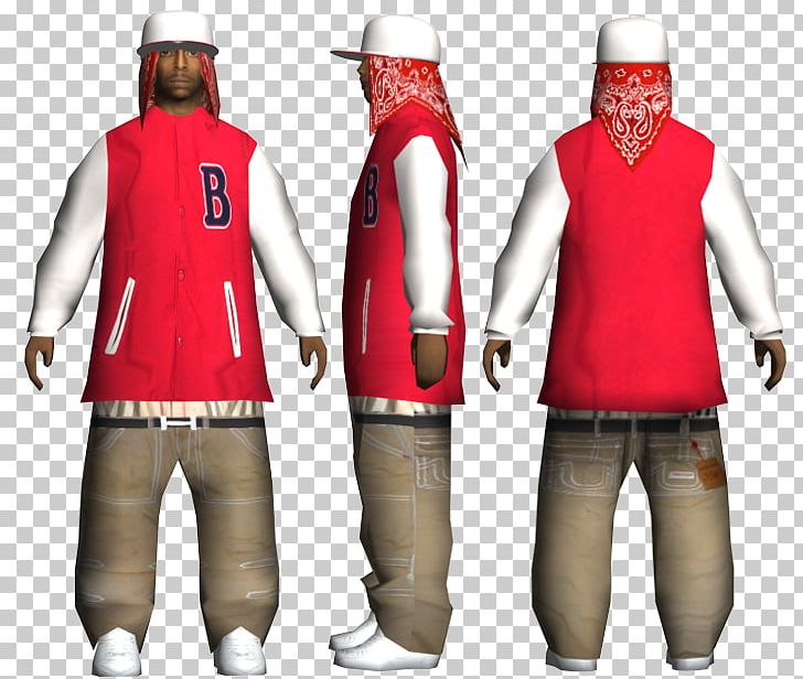 Bloods Crips Gang Grand Theft Auto: San Andreas PNG, Clipart, Blood, Bloods, Clothing, Costume, Crips Free PNG Download