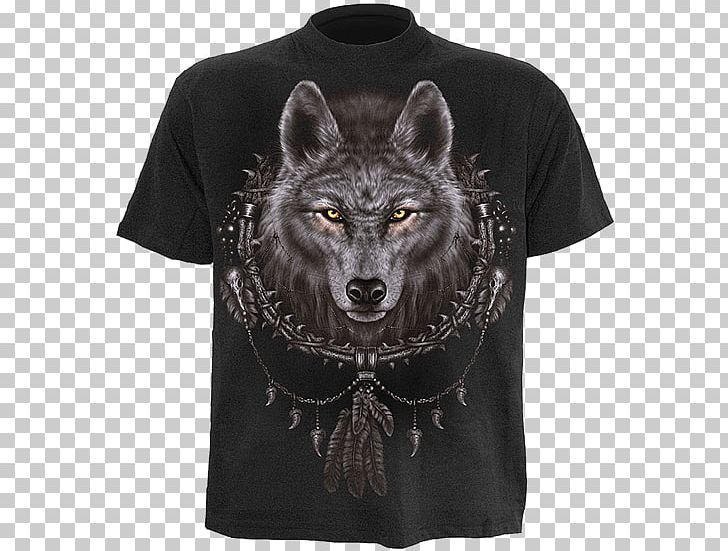 T-shirt Dreamcatcher Indian Wolf Native Americans In The United States PNG, Clipart, Dog Like Mammal, Dream, Dreamcatcher, Fur, Gray Wolf Free PNG Download