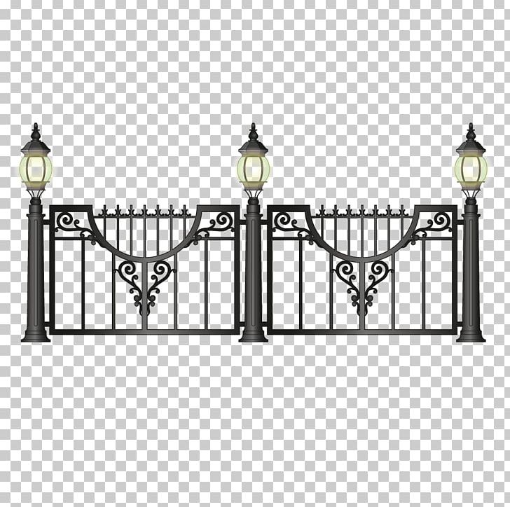Street Light Fence Lantern PNG, Clipart, Angle, Bar Vector, Black And White, Electricity, Electric Light Free PNG Download