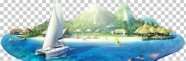 Sea Islands Beach Poster PNG, Clipart, Baiyun, Banner, Blue, Blue Sky, Boat Free PNG Download