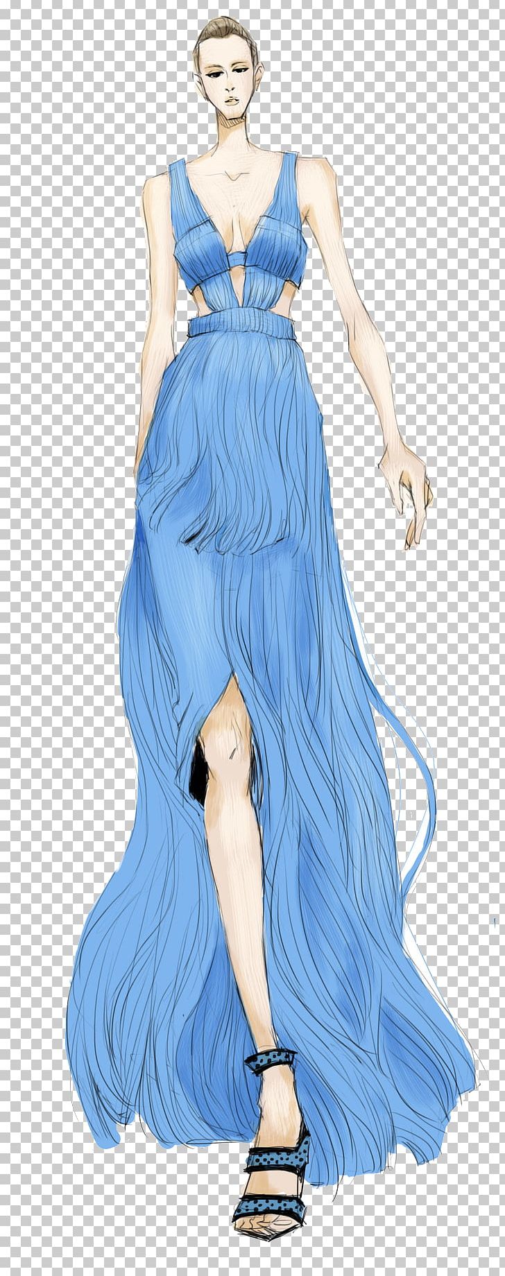 Gown Fashion Design Dress PNG, Clipart, Blue, Electric Blue, Fashion, Fashion Illustration, Fashion Model Free PNG Download