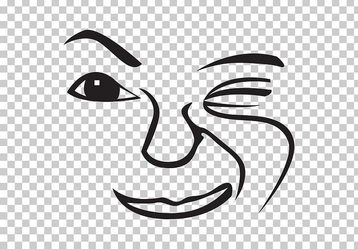 Wink Emoticon Smiley PNG, Clipart, Art, Artwork, Black, Black And White, Computer Icons Free PNG Download