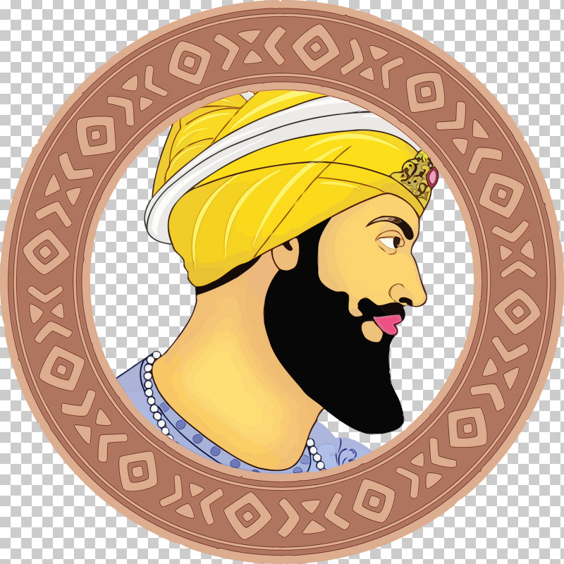 Yellow Headgear Label Turban Plate PNG, Clipart, Govind Singh, Guru Gobind Singh Jayanti, Headgear, Label, Paint Free PNG Download