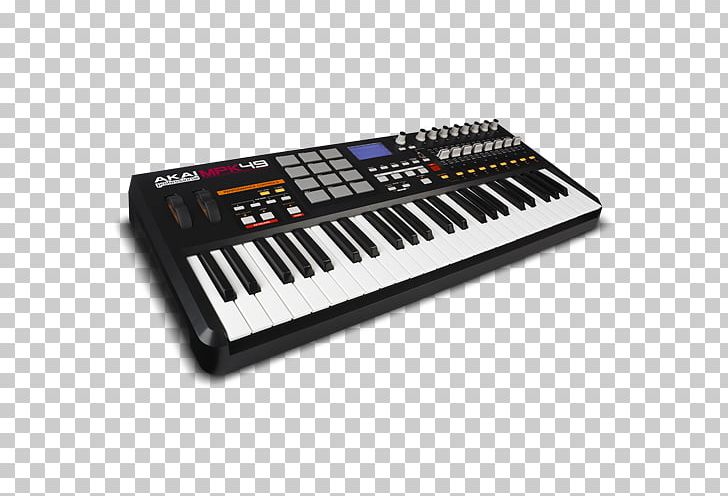 Computer Keyboard MIDI Controllers Akai MPC MIDI Keyboard Akai MPK49 PNG, Clipart, Akai, Computer Keyboard, Controller, Digital Piano, Electronic Device Free PNG Download