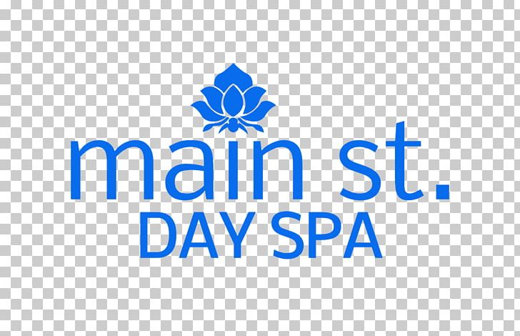 Main St. Day Spa Logo Brand Organization Font PNG, Clipart, Area, Blue, Brand, Contact, Day Spa Free PNG Download
