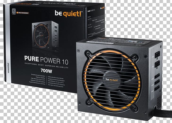Power Supply Unit BeQuiet Be Quiet! Pure Power 10 ATX12V/EPS12V Power Supply BN270 80 Plus Power Converters PNG, Clipart, 10 Cm, 80 Plus, Atx, Be Quiet, Electronic Device Free PNG Download