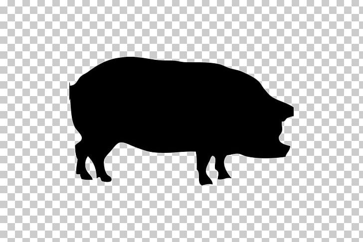 Silhouette Guinea Pig Large White Pig Graphics PNG, Clipart, Art, Black, Black And White, Cattle Like Mammal, Domestic Pig Free PNG Download