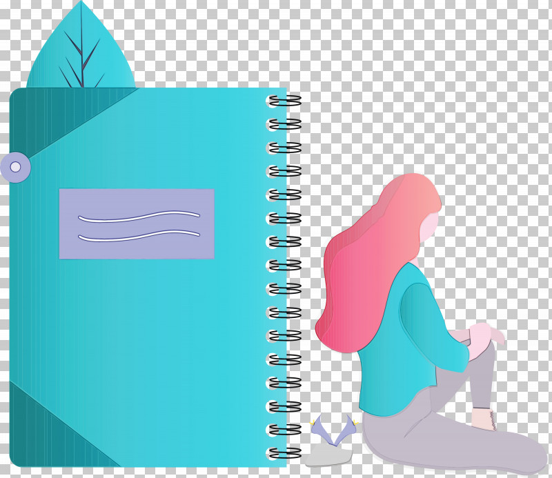 Turquoise Teal Aqua Paper Product Turquoise PNG, Clipart, Aqua, Girl, Notebook, Paint, Paper Product Free PNG Download