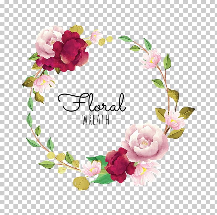 Flower Wreath Euclidean PNG, Clipart, Blooming, Blossom, Botanical, Burgundy, Color Free PNG Download