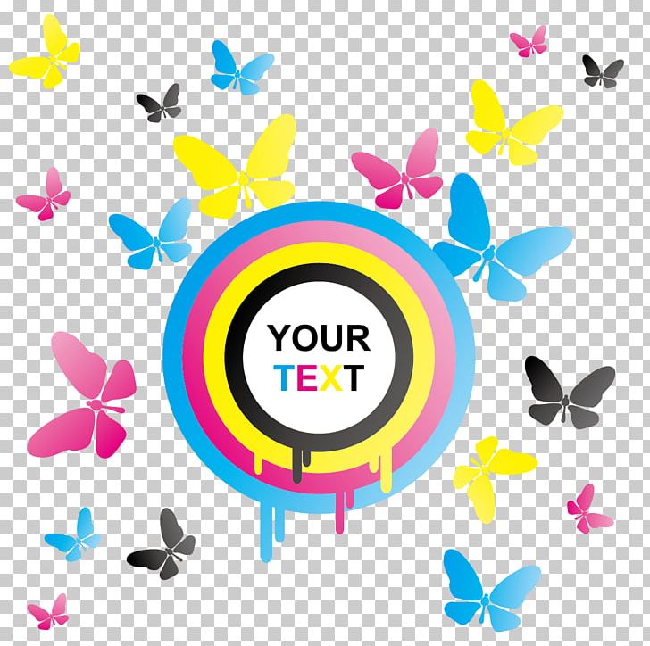 Butterfly CMYK Color Model PNG, Clipart, Artwork, Brand, Circle Frame, Circle Infographic, Circle Logo Free PNG Download