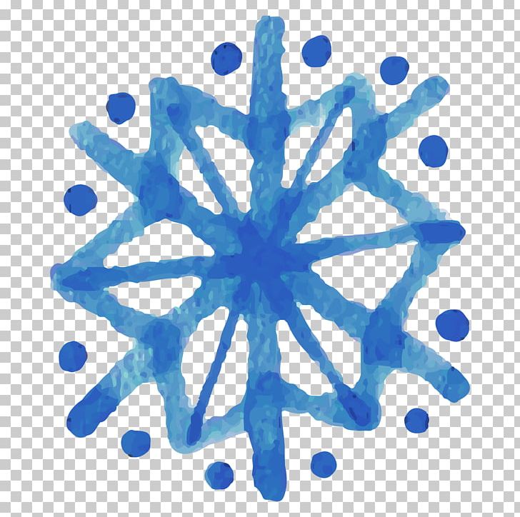 Snowflake Watercolor Painting Illustration PNG, Clipart, Blue, Circle, Cobalt Blue, Cre, Drawing Vector Free PNG Download