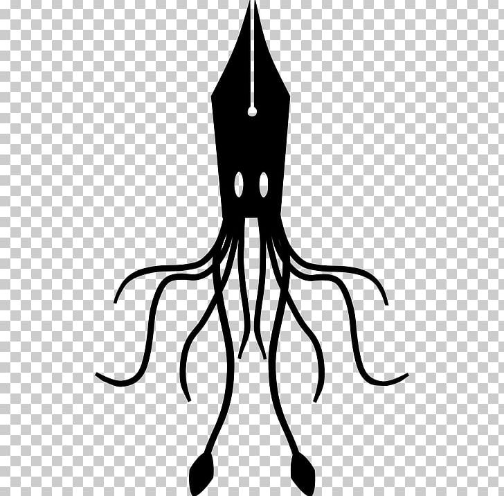 Squid Silhouette PNG, Clipart, Animals, Artwork, Black, Black And White, Desktop Wallpaper Free PNG Download