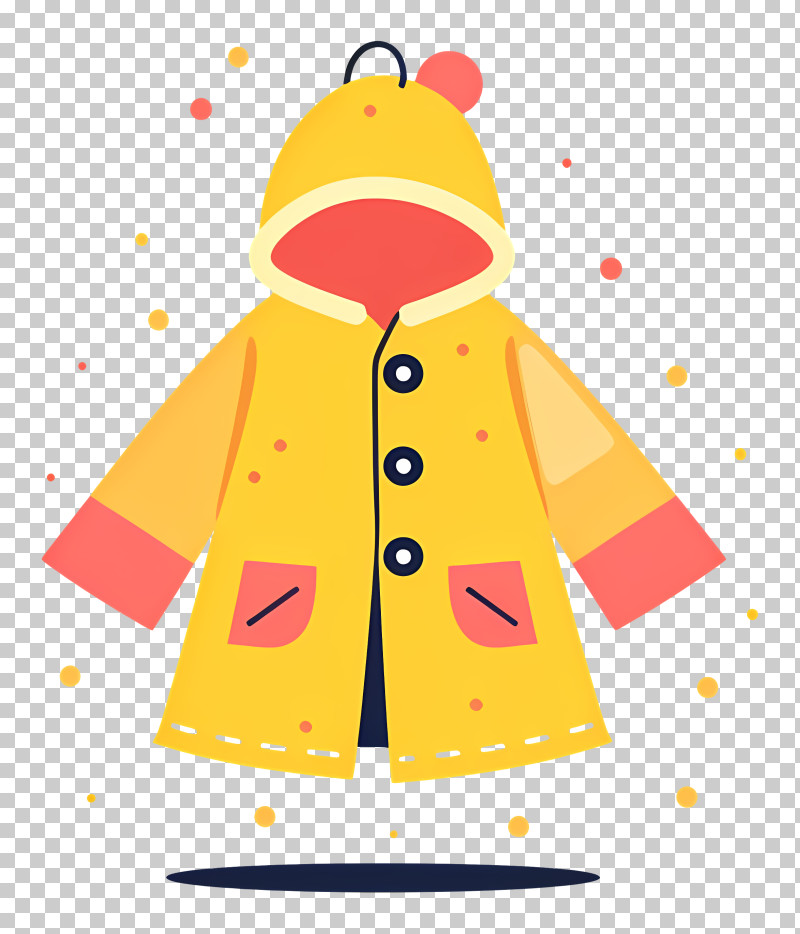 Little Raincoat - Yellow Raincoat With Hood PNG