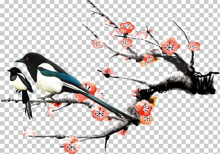 Eurasian Magpie Bird Papercutting PNG, Clipart, Art, Beak, Bird, Bloom, Branch Free PNG Download