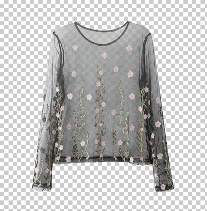 Long-sleeved T-shirt See-through Clothing Blouse PNG, Clipart, Blouse, Clothing, Designer, Dress, Embroidery Free PNG Download