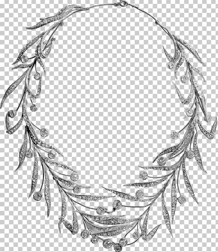 Necklace Chaumet Jewellery Bay Laurel Tiara PNG, Clipart, Apollo And Daphne, Artwork, Bay Laurel, Bay Leaf, Black And White Free PNG Download