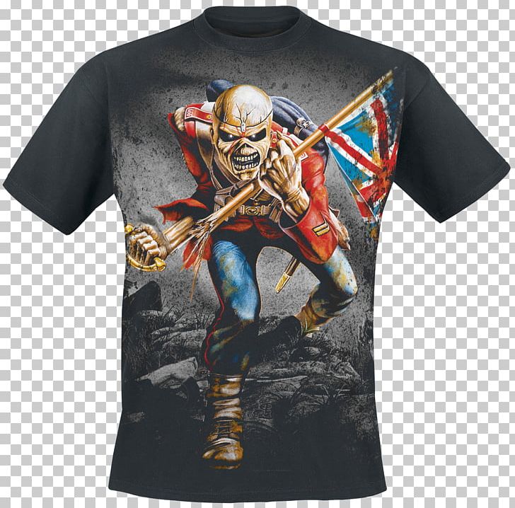 T-shirt Iron Maiden Hoodie The Trooper (Live Long Beach Arena) PNG, Clipart, Brand, Clothing, Clothing Sizes, Eddie, Fear Of The Dark Free PNG Download