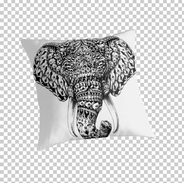 T-shirt Elephant Printing Canvas Print Redbubble PNG, Clipart, Art, Black And White, Canvas, Canvas Print, Clothing Free PNG Download