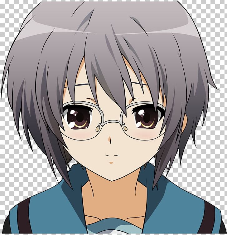 Yuki Nagato Haruhi Suzumiya Anime Asuka Langley Soryu Tsundere PNG, Clipart, Anime, Asuka Langley Soryu, Black Hair, Boy, Brown Free PNG Download