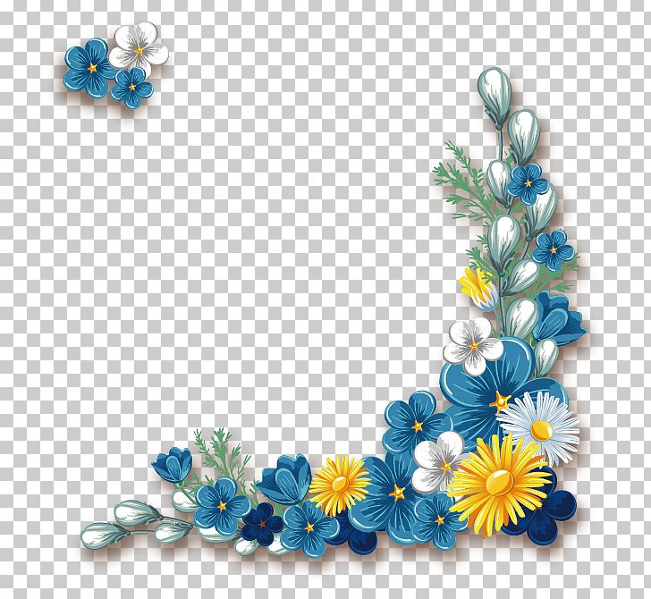 Flower Border PNG, Clipart, Blue, Border, Border Texture, Cut Flowers, Encapsulated Postscript Free PNG Download