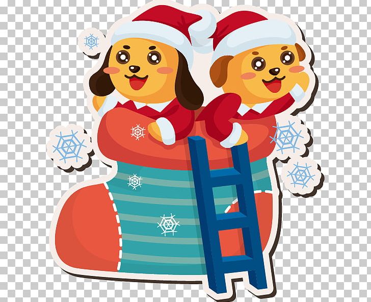 Santa Claus Puppy Christmas Cartoon PNG, Clipart, Animal, Cartoon, Christmas Decoration, Christmas Frame, Christmas Lights Free PNG Download