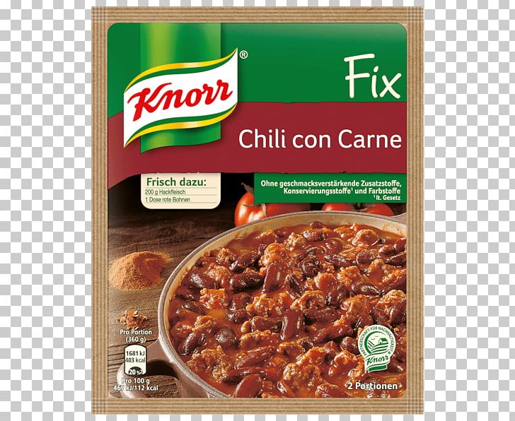 Chili Con Carne Wiener Schnitzel Bolognese Sauce Mexican Cuisine Knorr PNG, Clipart, Bolognese Sauce, Chili Con Carne, Condiment, Convenience Food, Cuisine Free PNG Download