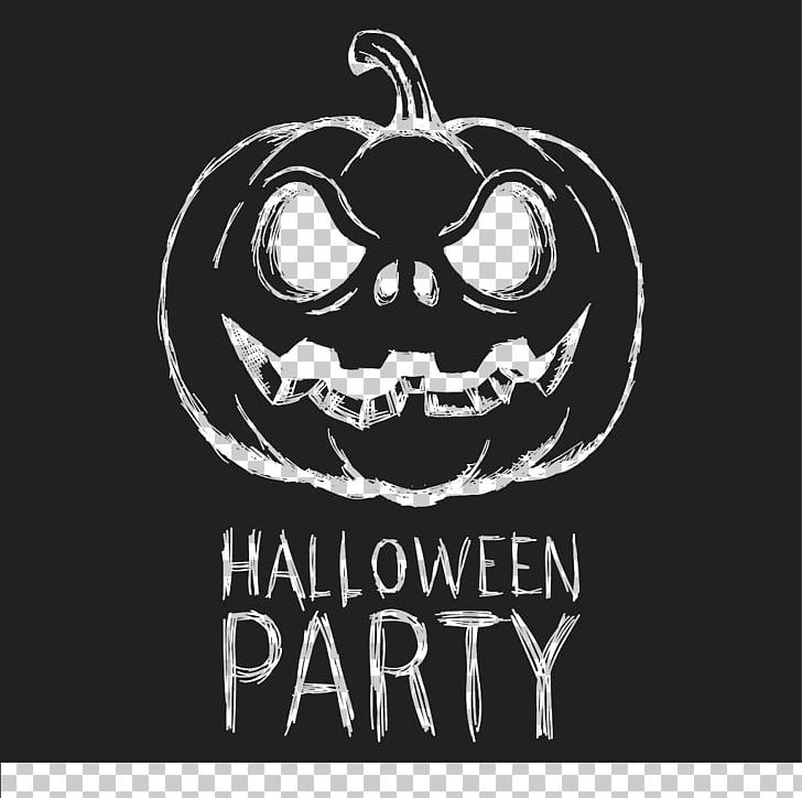 Halloween Party Jack-o-lantern Black And White PNG, Clipart, Black, Bone, Brand, Celebrate, Celebrate The Festival Free PNG Download
