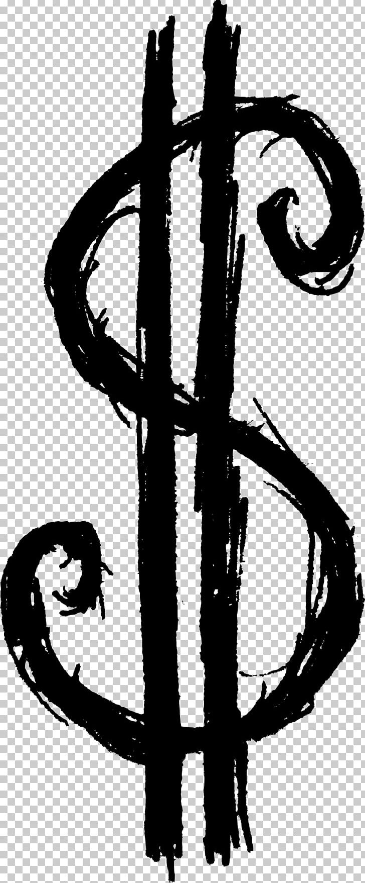 Drawing Dollar Sign Money PNG, Clipart, Anchor, Art, Australian Dollar, Black And White, Currency Symbol Free PNG Download