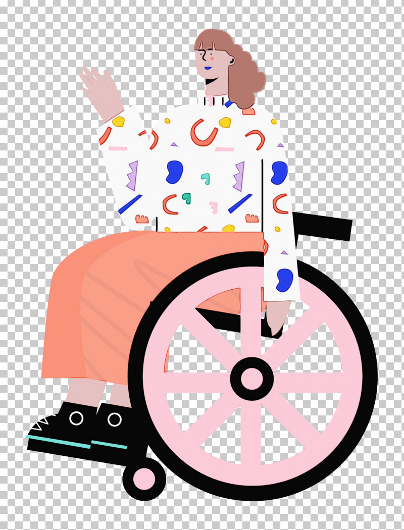 Cartoon Icon Drawing Wheelchair Logo PNG, Clipart, Cartoon, Drawing, Lady, Logo, Paint Free PNG Download