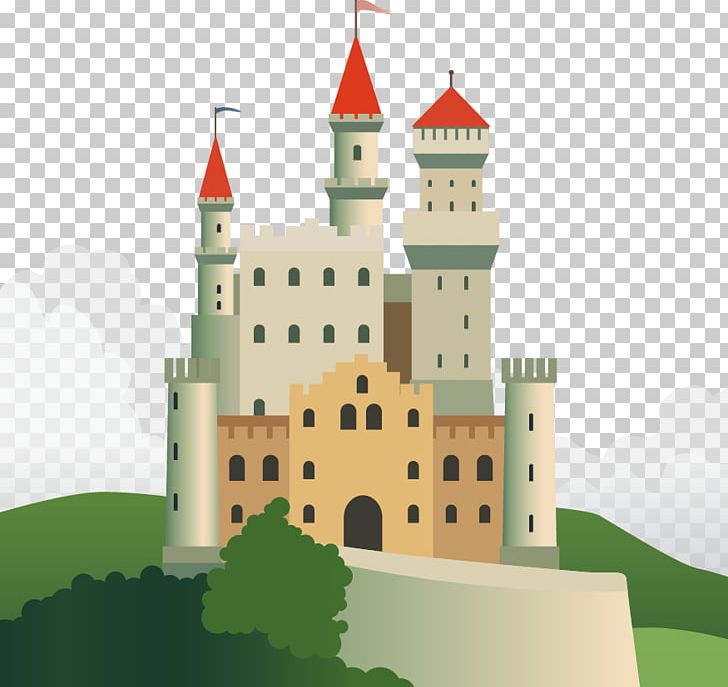 Castle Flat Design Illustration PNG, Clipart, Art, Building, Cartoon, Castle Vector, Drawing Free PNG Download