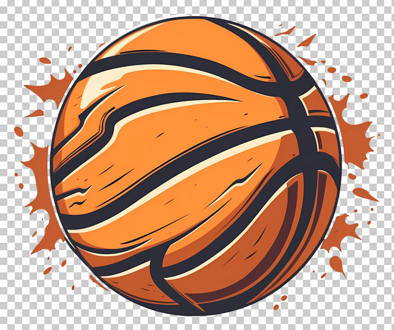 Basketball - Orange Basketball Illustration PNG
