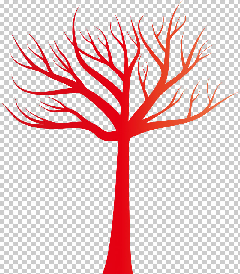 Red Tree Leaf Line Woody Plant PNG, Clipart, Leaf, Line, Line Art, Material Property, Plant Free PNG Download