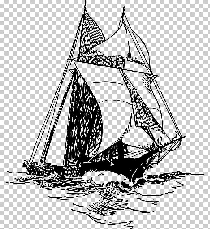 Sailing Ship PNG, Clipart, Barque, Black And White, Boat, Brig, Caravel Free PNG Download