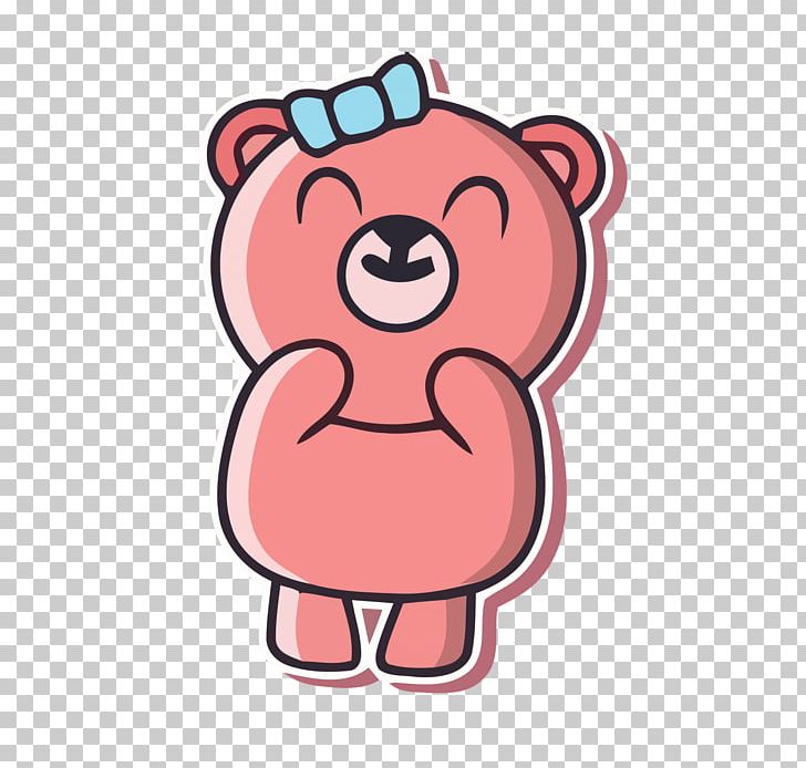 Teddy Bear Giant Panda Pink Smile Png Clipart Animals Area Art