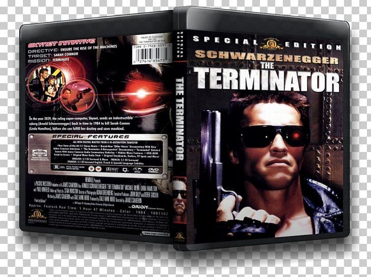 Arnold Schwarzenegger The Terminator Skynet Sarah Connor Film PNG, Clipart, Advertising, Arnold Schwarzenegger, Brand, Dvd, Film Free PNG Download