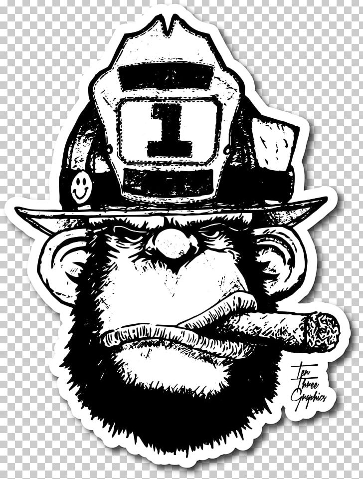 Firefighter Decal Firefighting Fire Department PNG, Clipart, Art, Black And White, Decal, Drawing, Facial Hair Free PNG Download