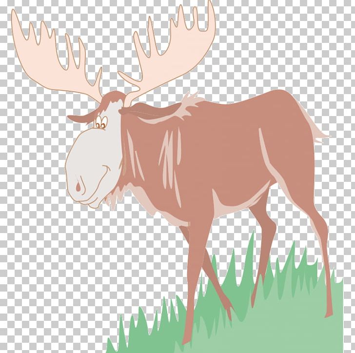 Moose Reindeer PNG, Clipart, Antler, Cartoon, Cattle Like Mammal, Deer, Download Free PNG Download