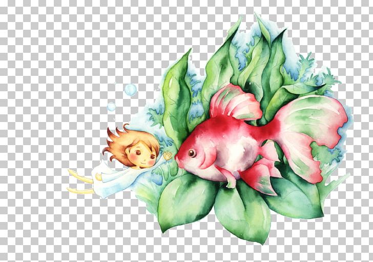 Goldfish Cartoon Comics Illustration PNG, Clipart, Animals, Aquarium, Art, Beautiful, Carassius Auratus Free PNG Download