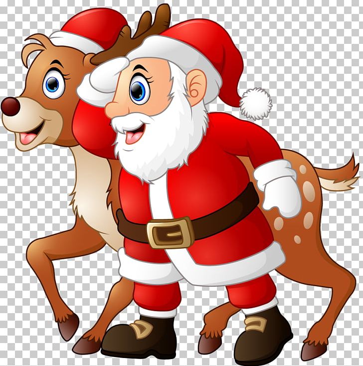 Santa Claus Reindeer Christmas PNG, Clipart, Animals, Cartoon, Christmas Decoration, Christmas Frame, Christmas Lights Free PNG Download