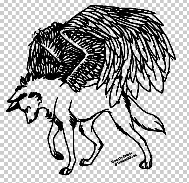 Black And White Line Art Drawing Canidae Painting PNG, Clipart, Art, Artwork, Black, Black And White, Canidae Free PNG Download