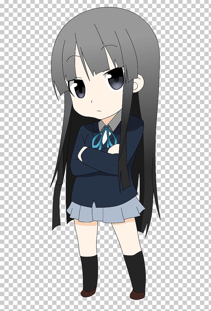 Mio Akiyama K-On! Chibi Drawing Anime PNG, Clipart, Anime, Azusa, Black, Black Hair, Brown Hair Free PNG Download