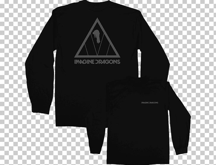 Long-sleeved T-shirt Hoodie Imagine Dragons Evolve PNG, Clipart, Black, Brand, Clothing, Crew Neck, Evolve Free PNG Download