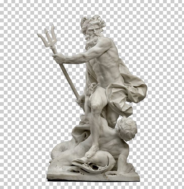 Statue Neptune Calming The Waves Classical Sculpture Figurine PNG, Clipart, Art, Artwork, Black And White, Bronze, Bronze Sculpture Free PNG Download