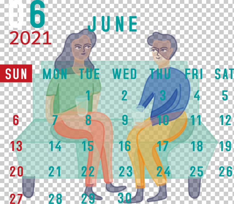 June 2021 Calendar 2021 Calendar June 2021 Printable Calendar PNG, Clipart, 2021 Calendar, Behavior, Cartoon, Clothing, Conversation Free PNG Download